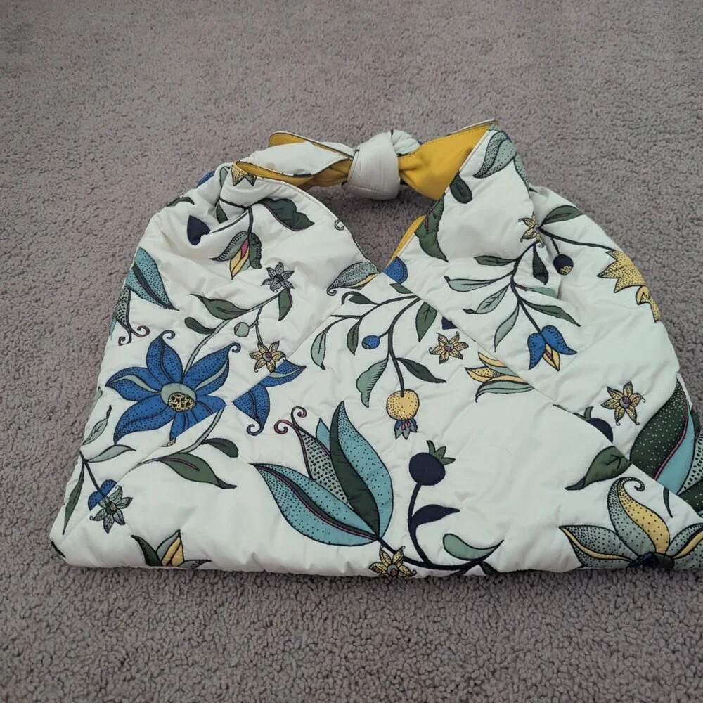 Tory Burch Zoe Quilted Tie Bag in Ivory Floral - Picture 12 of 15